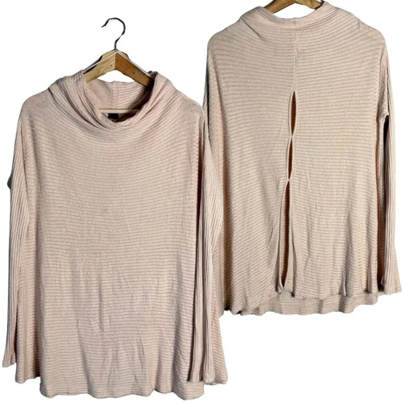 Free People We the Free Lover Rib Thermal Top Women's Small Pink Sweater Coastal - Picture 2 of 14